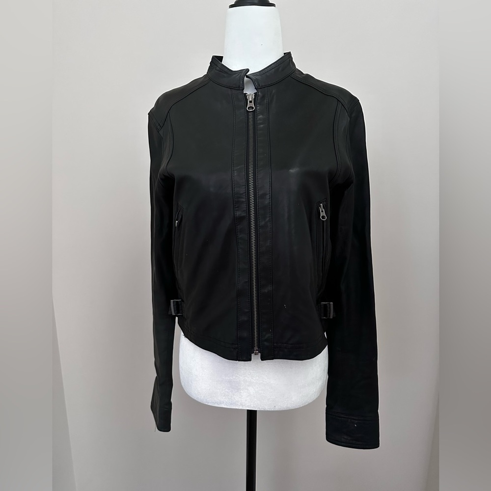 True religion lamb leather jacket in size s and m